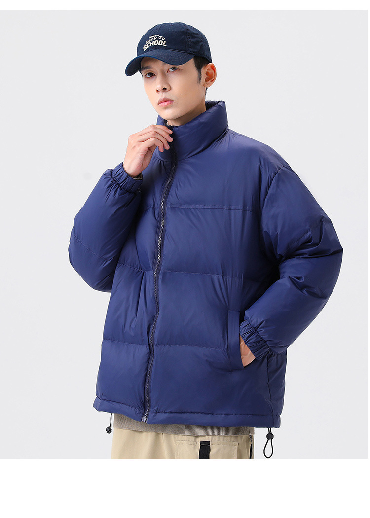2022冬季新款羽绒服男士纯色90白鸭绒学生保暖外套男防寒潮流衣服详情28