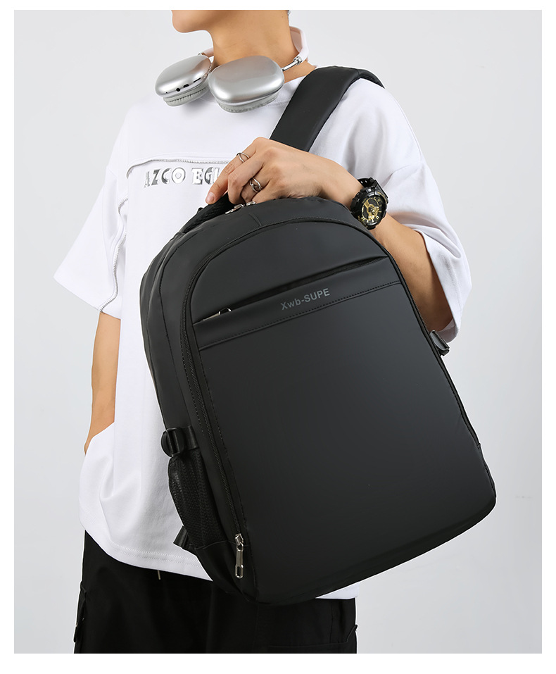 批发跨境双肩包印字书包防泼水旅行包休闲韩版大容量商务电脑背包详情13