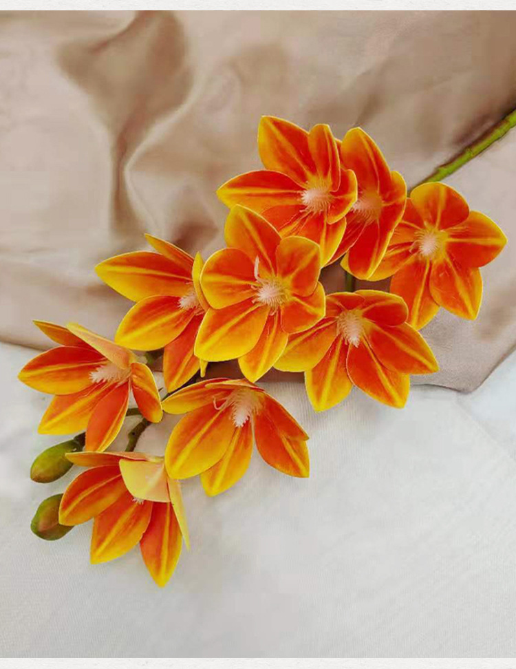 Single 9-head clematis imitation flower bouquets, wedding decorations, home interior decoration, office ornaments wholesale pic 14