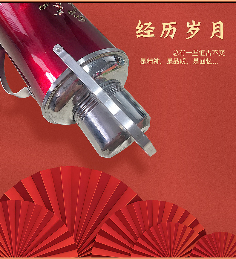 复古玻璃内胆热水瓶 家用茶瓶热水壶暖瓶暖壶 手提马口铁保温壶详情6