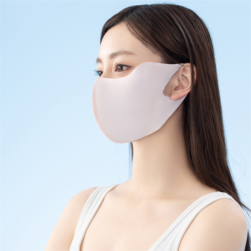 无痕一体防晒口罩防紫外线夏季冰感面罩薄款遮阳护眼口罩批发详情3