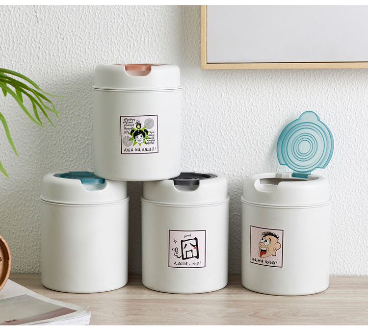The new mini desktop trash can from X127 manufacturer is a creative household product with a lid for office and bedroom garbage storage pic 9