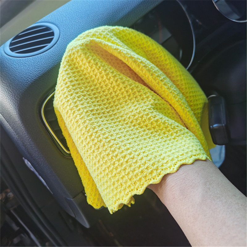 汽车擦车毛巾吸水洗车抹布车内饰品吸水菠萝格超细纤维擦拭布厂家详情11