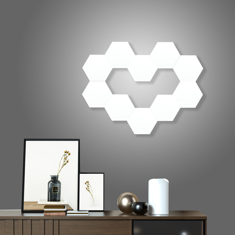 新款蜂窝六角边形拼接灯触摸壁式床头led小夜灯氛围装饰暖光灯详情11