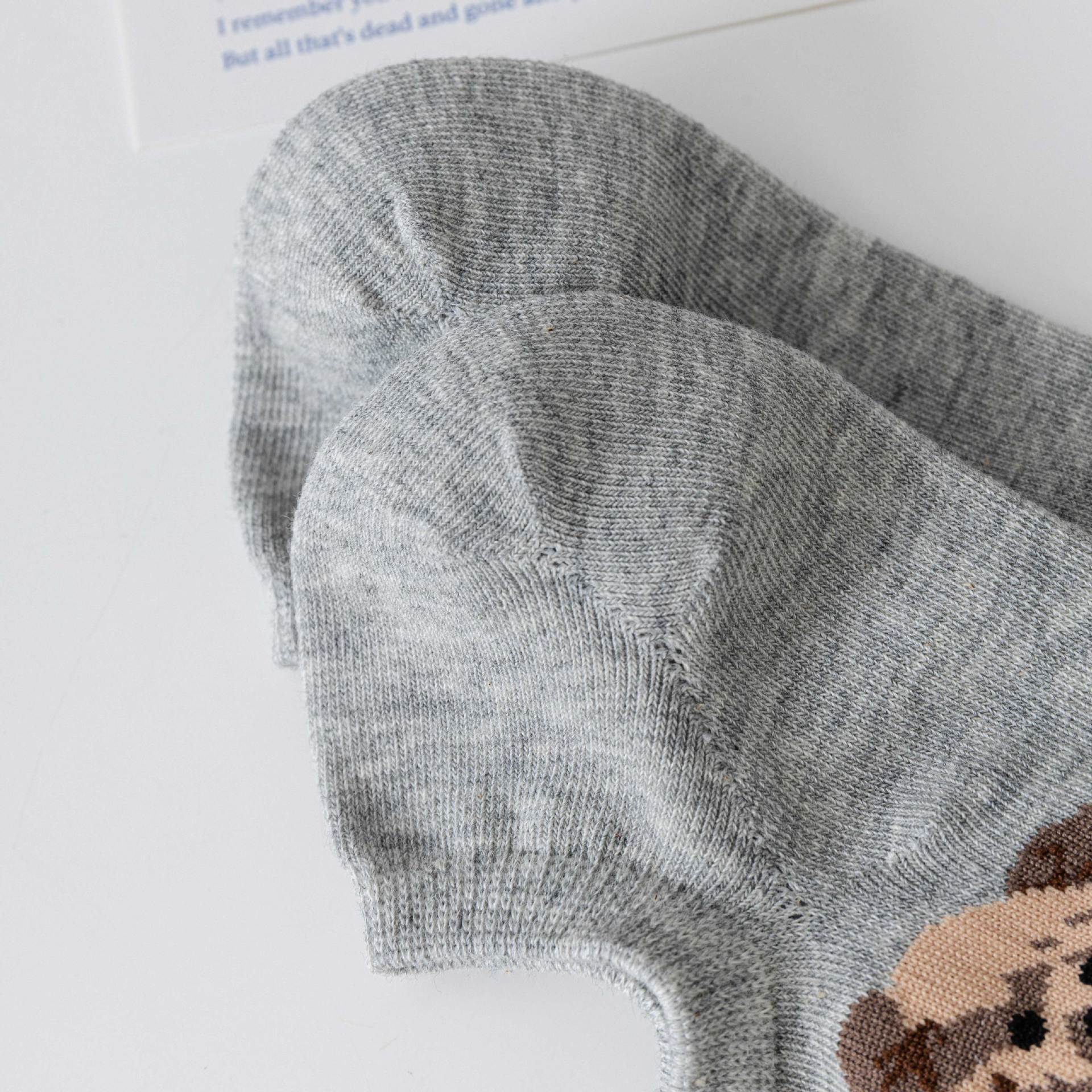 严选卡通女生袜子女船筒袜夏季薄款袜子提花短款女生棉袜子批发详情9