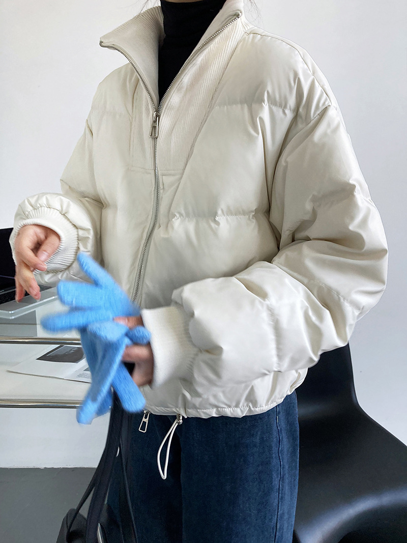 Luxi 2022 New Design sense stand-up collar short Down jacket for petite women 90, white duck down jacket Y33 pic 27