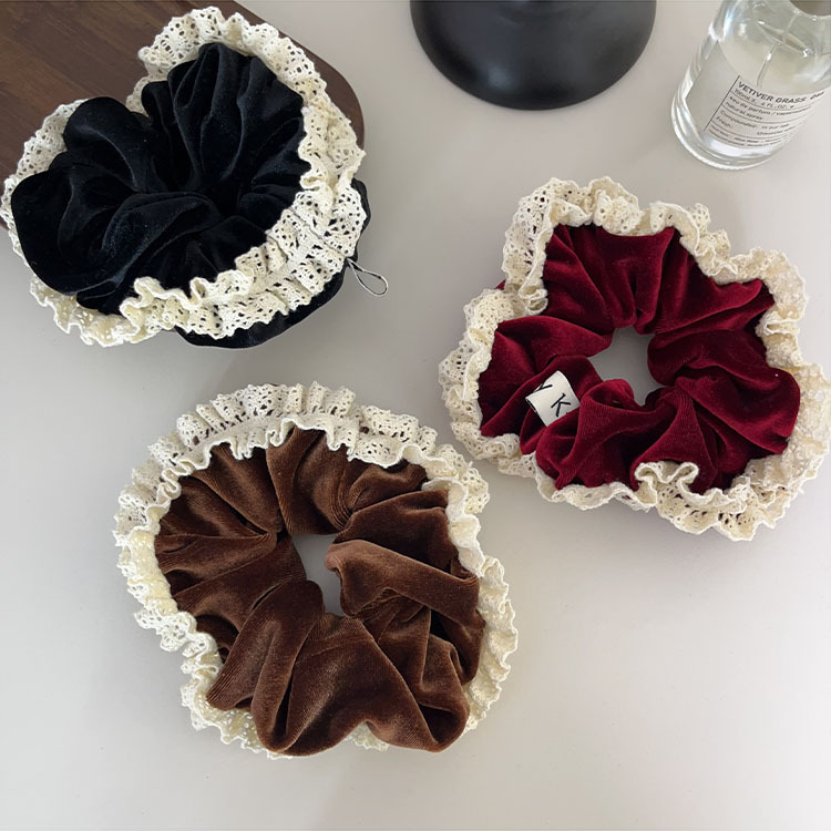 French velvet retro sponge narrow version hair band headband, Korean style, versatile and popular headband, high-end water diamond hair clip pic 4