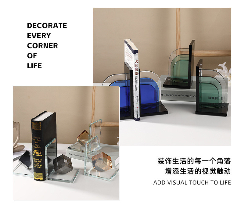 现代简约几何金属水晶分子球摆件样板间客厅玄关桌面装饰品工艺品详情4