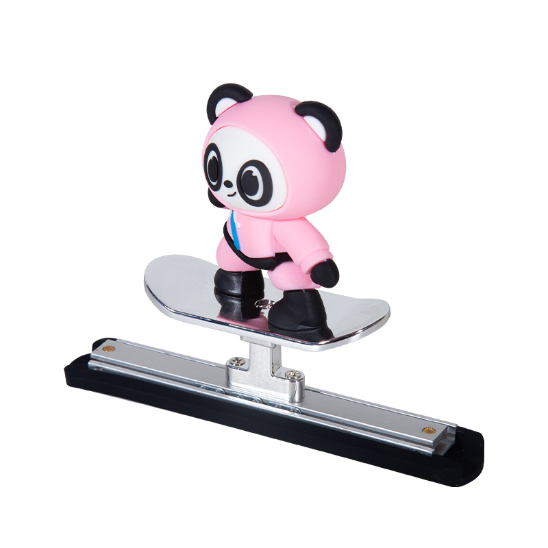 Kung Fu Bear Car Aromatherapy skateboard car decoration, cartoon and cute, swinging with the car, long-lasting fragrance, dashboard decoration pic 14