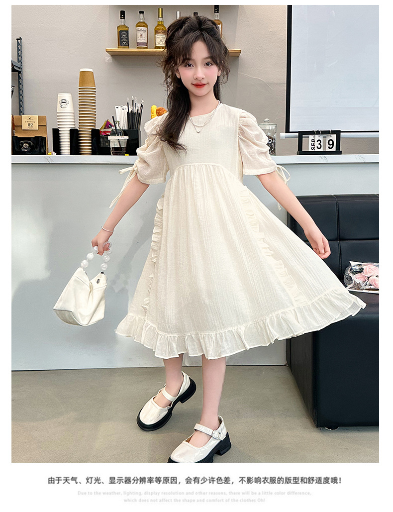2024 New summer dress for girls, a sweet princess dress for older children, a stylish and sweet long dress for kids pic 14