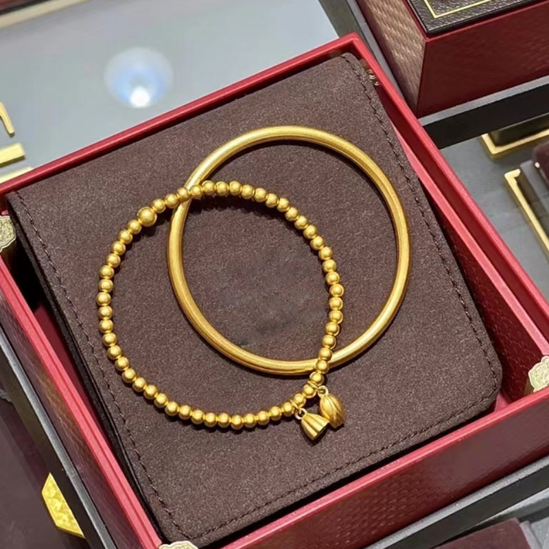 古法传承手镯女仿真黄金正品实心越南沙金素圈不掉色福牌手链首饰详情14