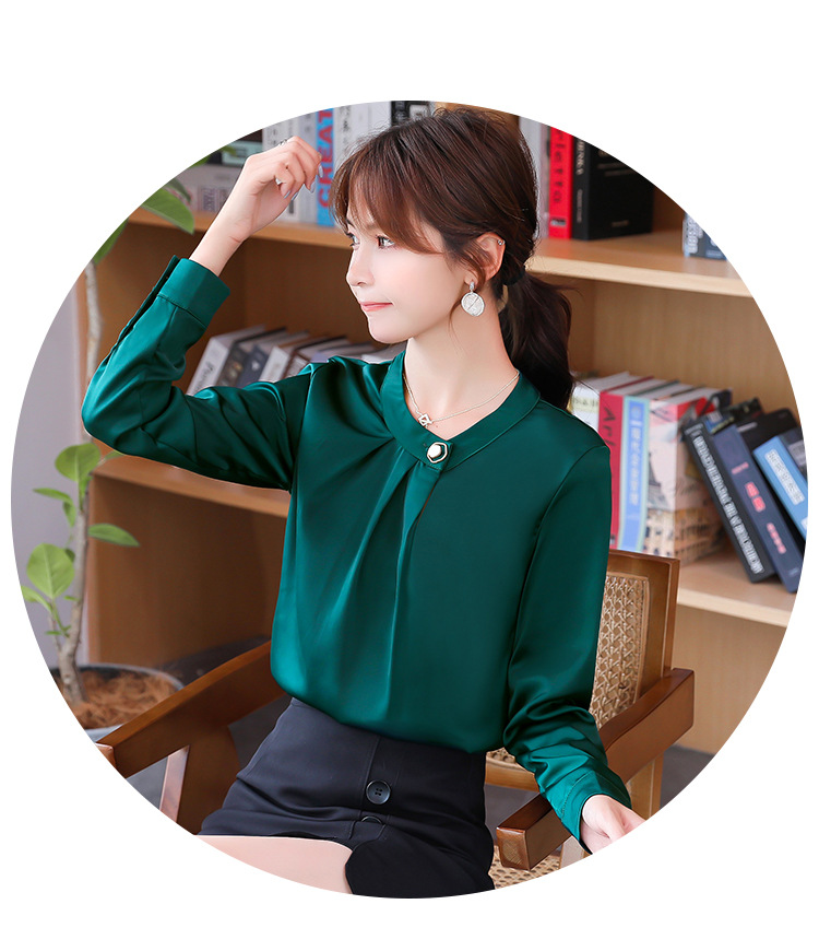 女士雪纺衬衫女装春秋装2023年新款时尚上衣设计感衬衣早春款详情39