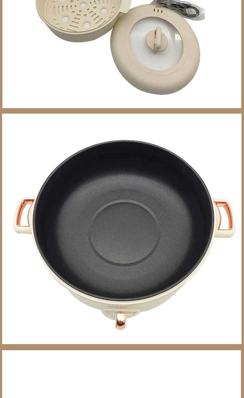 先科电煮锅一体宿舍家用电热锅多功能蒸煮不粘锈锅团购礼品批发详情2