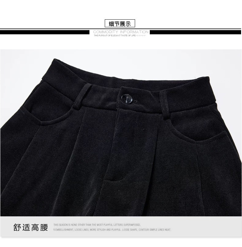 【高品质】欧棉绒阔腿裤秋冬新款加厚女高腰宽松爆款雪尼尔休闲裤详情25