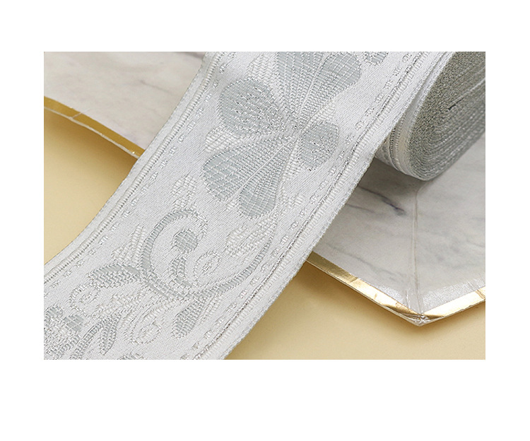 Retro ethnic style webbing 5cm, ancient costume clothing accessories, Hanfu cuffs and waist decorations, artistic light-colored DIY accessories wholesale pic 13
