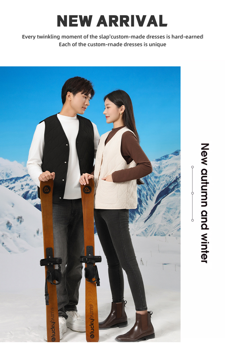 For autumn and winter, you can wear high-end close-fitting inner jackets for warmth. For outerwear, there are new couple woolen vests and thickened waistcoats for women pic 21