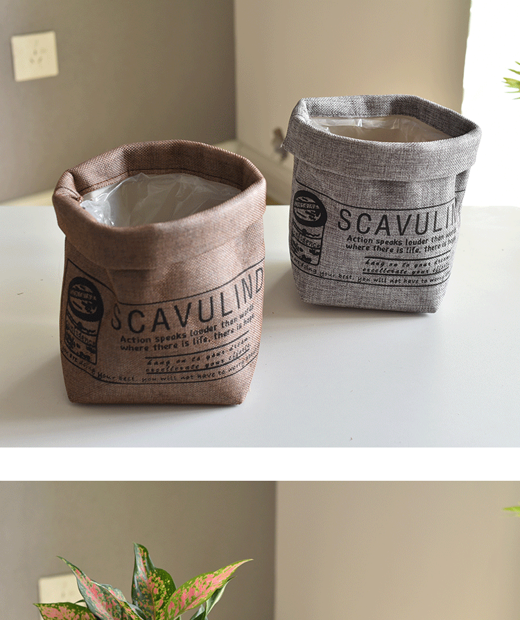 Nordic fabric flower pot storage bags, storage boxes, washable flower vases, home flower pot covers, decorative flower POTS pic 5
