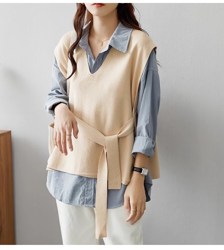 2024秋季纯色衬衫女休闲时尚百搭衬衣韩系通勤外套上衣详情35