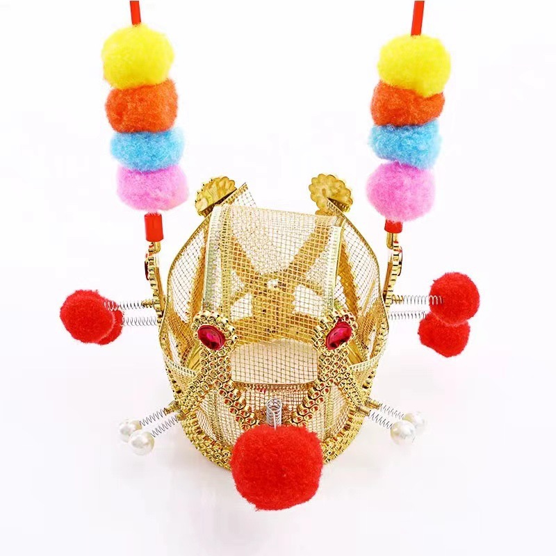 The new internet-famous luminous top scholar hat, Sun Wukong and Monkey King hat, electroplated luminous purple gold crown, is a bestseller at the street stalls in scenic spots pic 6
