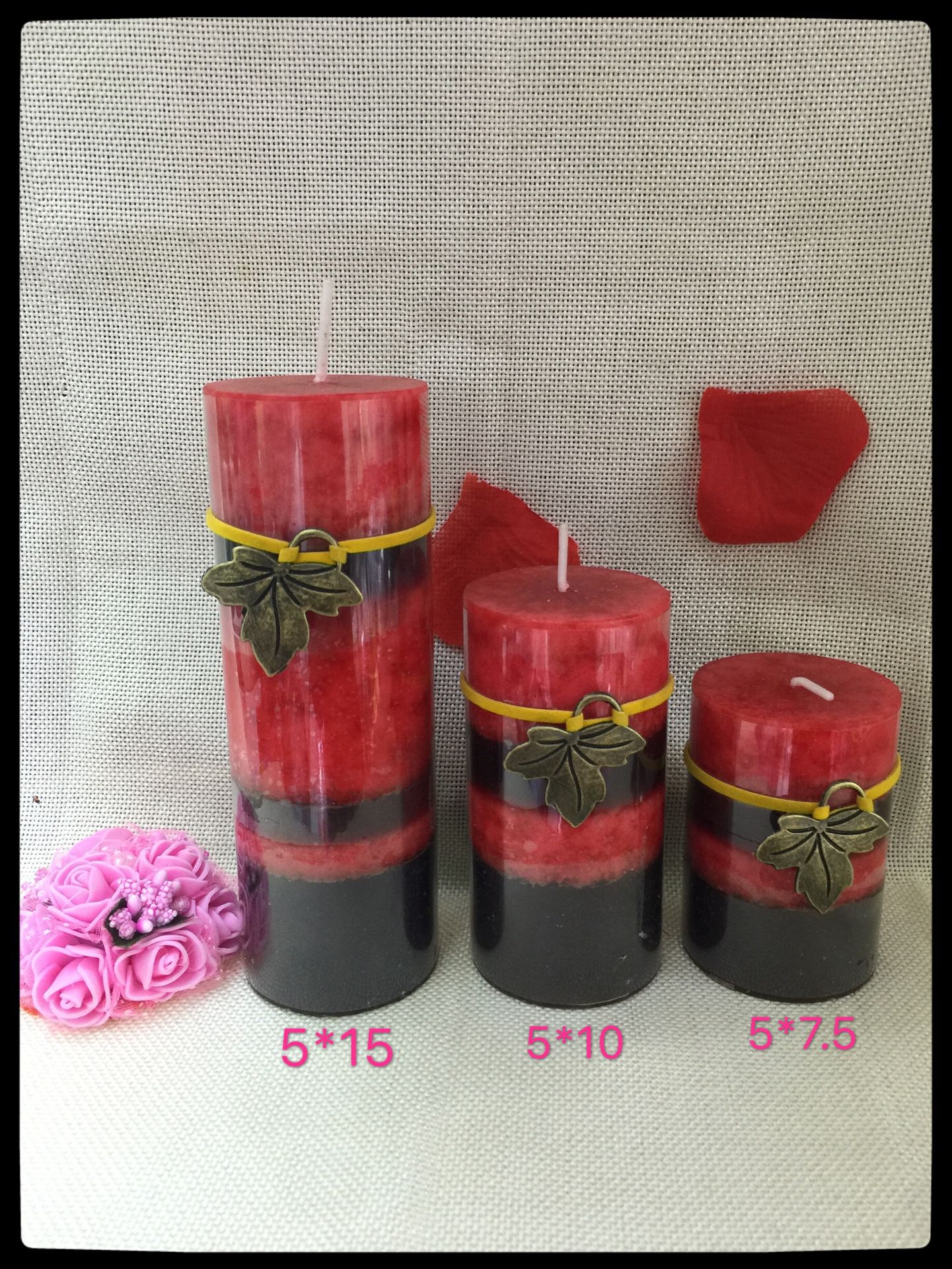 Classic column wax scented candles, deodorizing smoking candles, European-style lighting, Western restaurant cylindrical candles pic 1