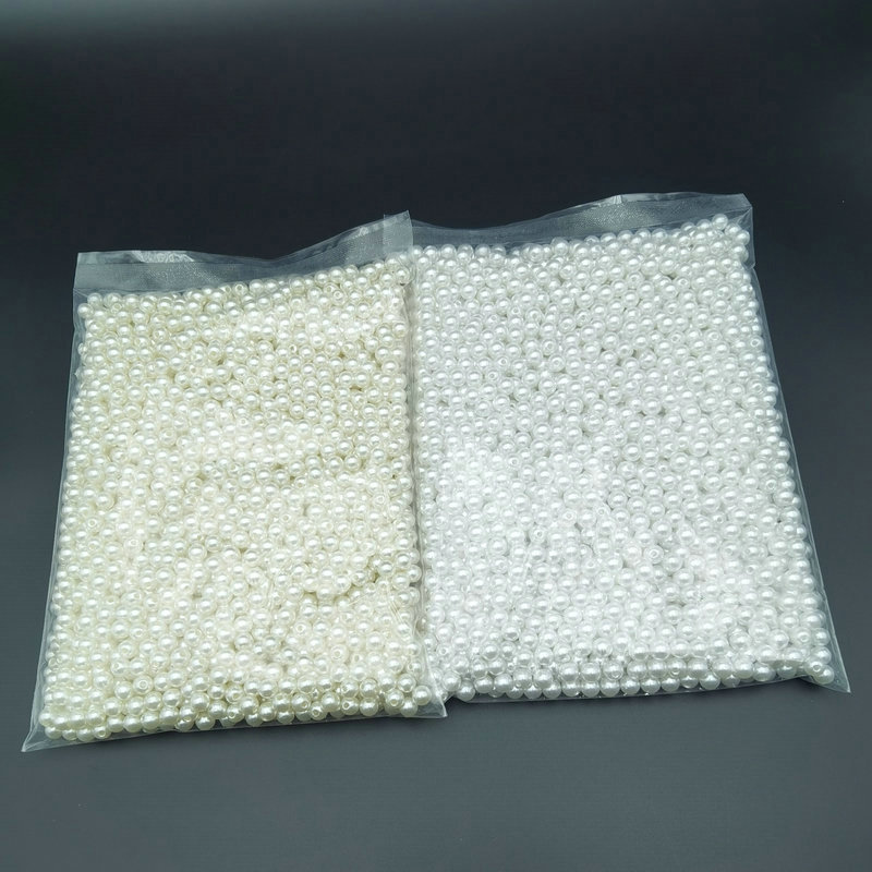 In-stock diy straight-hole water-polished loose beads ABS high-gloss 3-16mm imitation pearl jewelry accessories string beads connection beads pic 134