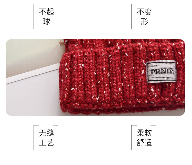 Wholesale of two-piece sets of 2020 new winter knitted pom-poms hats, warm and thick blended jacquard hats and scarves pic 17