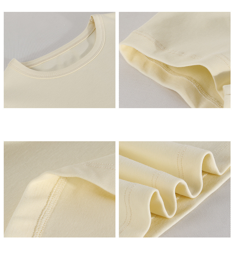 短款圆领t恤女春季2025广州十三行新款韩版纯色简约百搭短袖上衣详情3