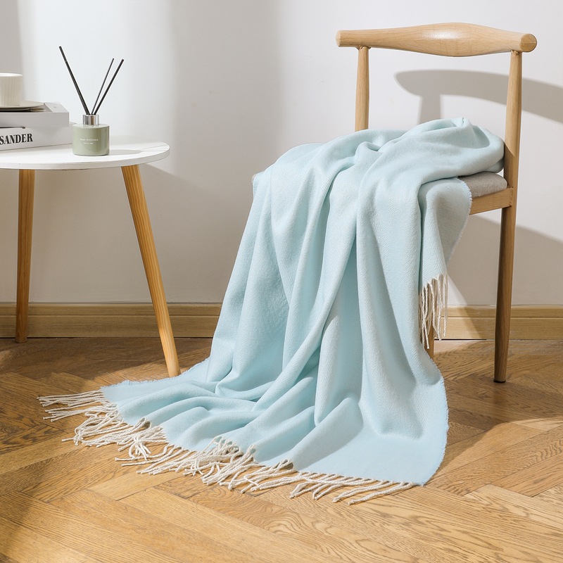 北欧简约梭织毯空调毯民宿酒店样板房床尾毯搭巾搭毯单人沙发毯详情8