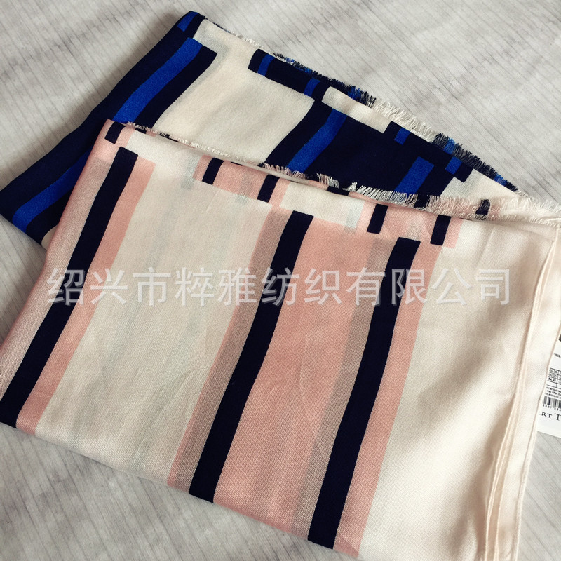 Cotton printed beach scarf, summer striped printed sarong, autumn and winter warm decorative scarf, long cotton scarf for men and women pic 5