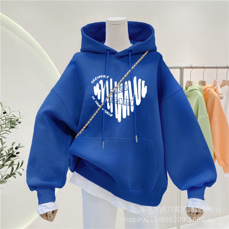 新款女士卫衣2023春季韩版设计感时尚小众圆领宽松女装休闲上衣详情5