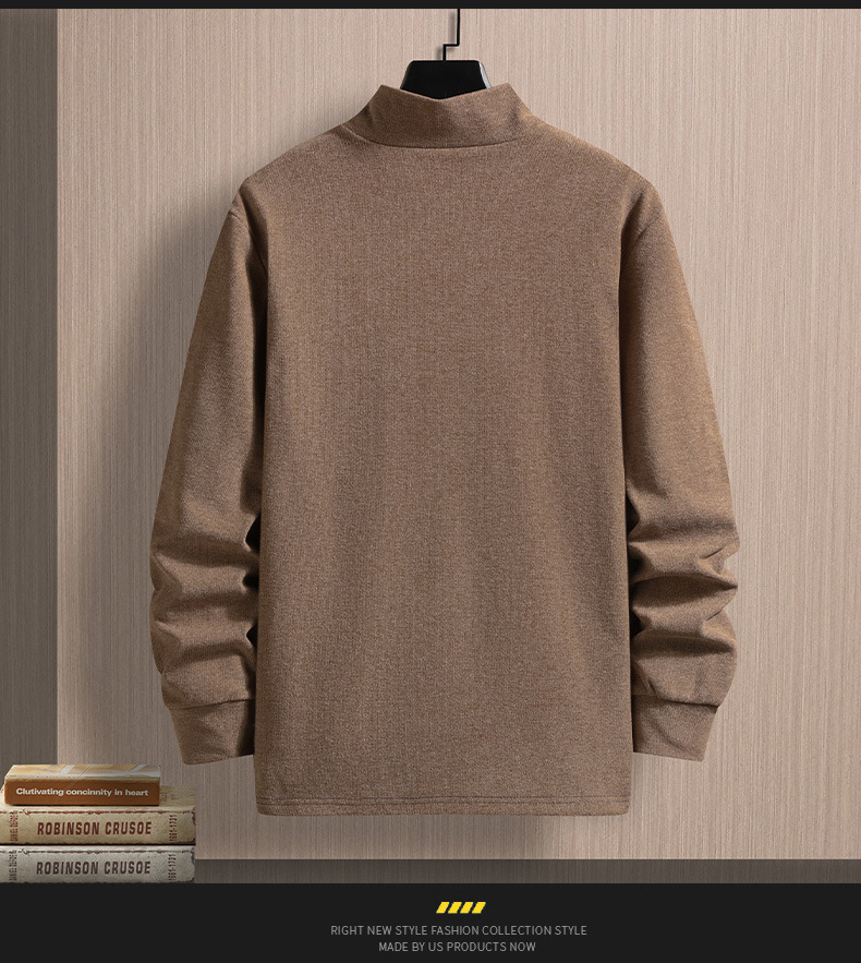 2022 Autumn/Winter new double-sided German fleece long-sleeved T-shirt for men, Korean-style trendy fleece hoodie, casual top for men pic 50