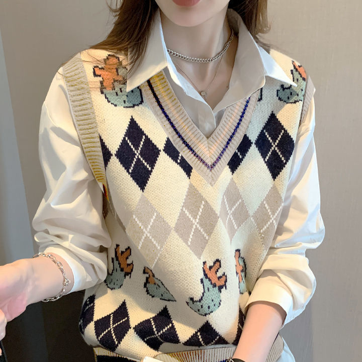 针织马甲背心女新款洋气内搭上衣百搭可外穿2022外搭叠穿小马甲详情3