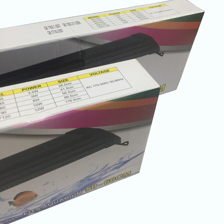 Baojie Aquarium LED Fish Tank Light, Risheng Ultra-thin retractable low-power RS-F white and blue light manufacturer wholesale pic 24