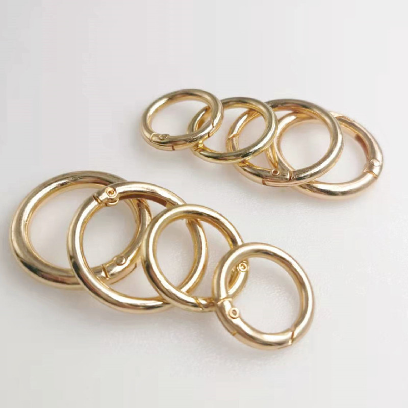 Zinc alloy spring ring, metal round buckle, open ring, key chain, luggage webbing, round hanging buckle, metal iron ring pic 9