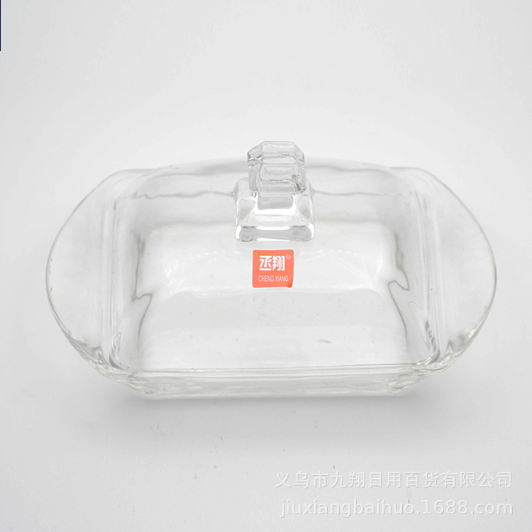 厂家批发透明玻璃家用蛋糕罩柠檬罩黄油缸食物罩收纳罐防尘罩摆件详情3