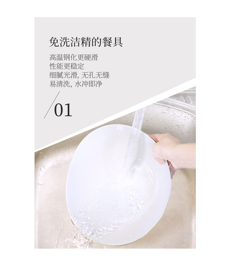 【白玉玻璃瓷纯白船形系列】雅致风格螺纹元宝碗沙拉碗详情10