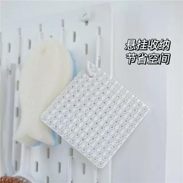 Vegetable and fruit cleaning brush, draining basket, sink gap, soft rubber cleaning brush, multi-functional universal pot brush pic 9