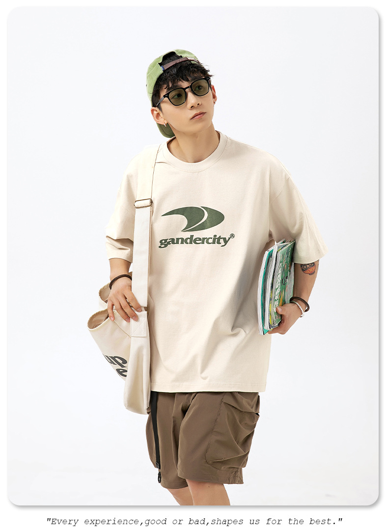 韩路男装 潮牌印花宽松短袖T恤男女夏季新款纯棉情侣美式复古体恤详情16