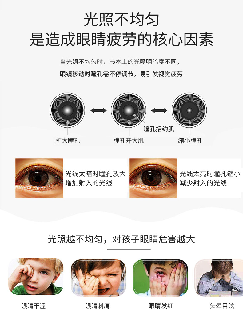 简约led折叠落地护眼台灯定制 卧室客厅书房学习钢琴落地台灯厂家详情9