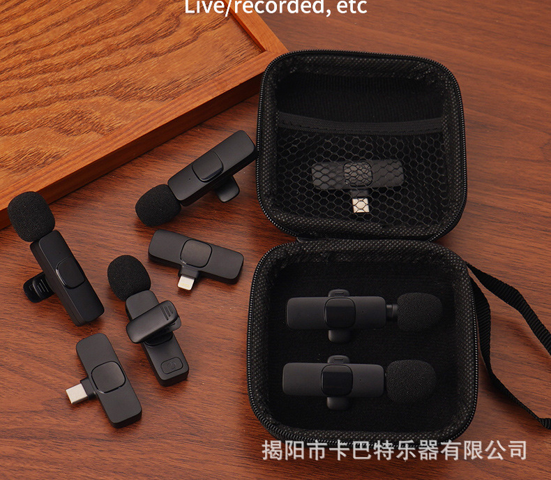 领夹式麦克风无线一拖二直播采访录音短视频降噪专用麦克风详情12