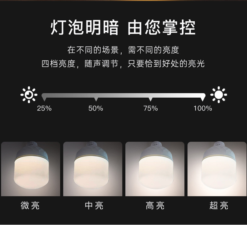 AI智能离线语音灯球泡照明灯居家卧室客厅高亮照明声控智能球泡灯 pic 7