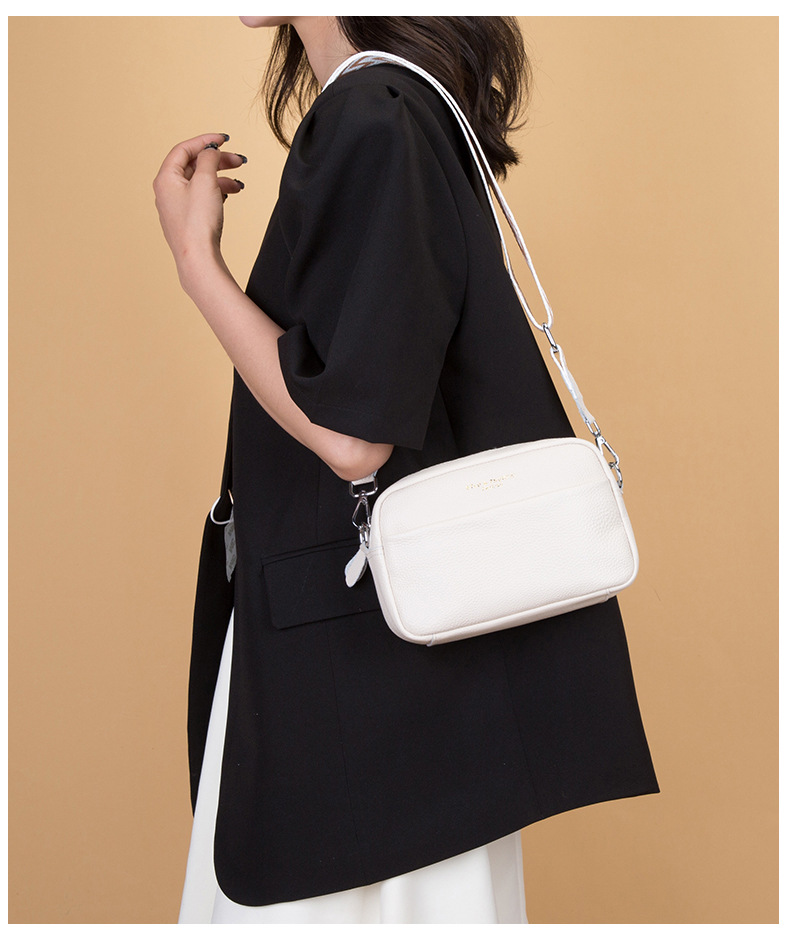 跨境真皮女包包批发2023新款潮时尚简约单肩斜挎包头层牛皮小方包详情16