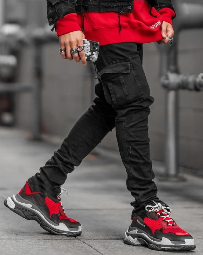 2022 New style of cross-border jeans for men with side pockets and small feet from Europe and America in stock pic 5