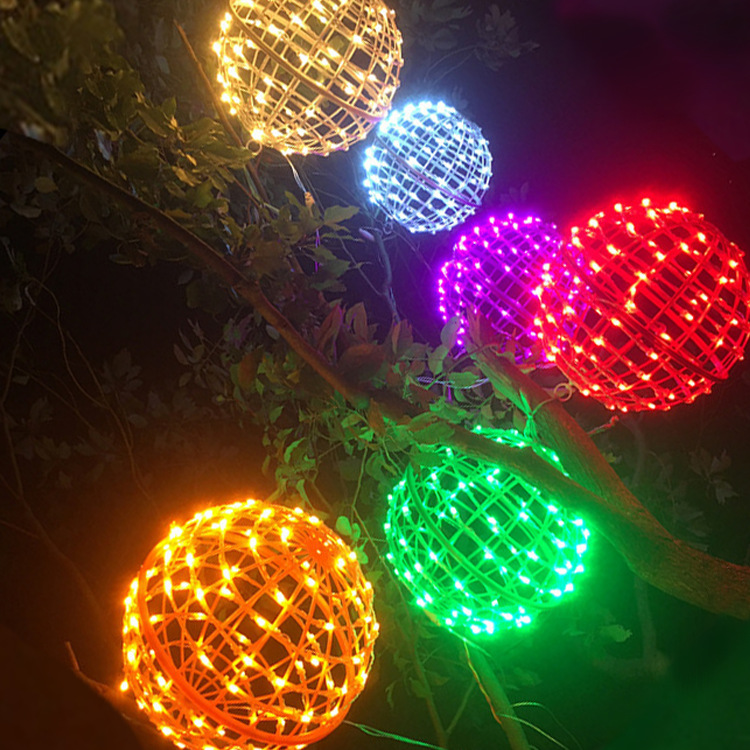 藤球灯led装饰灯氛围灯户外防水彩灯树灯室外灯串庭院灯圆球灯灯详情2