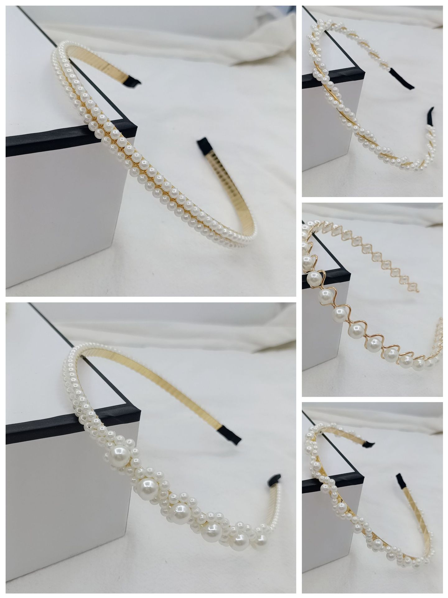 Pearl hairband for women, Super fairy French headband, hair tie, new style 2024, elegant high headband for the top of the head, external pressure hairpin headwear pic 8