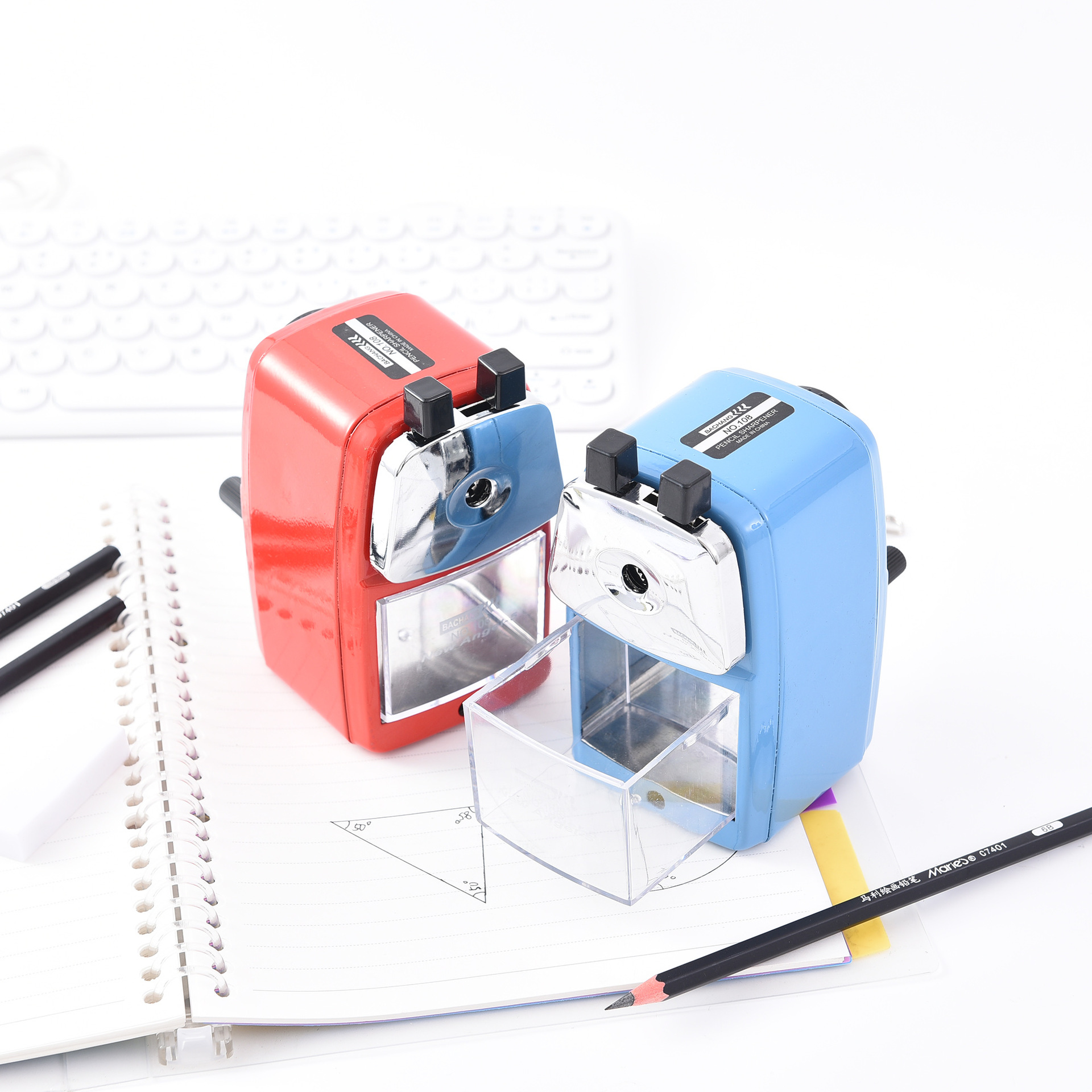 Factory direct supply of cartoon hand-cranked pen sharpener BC-108, cute hand-cranked pencil sharpener for students wholesale pic 9