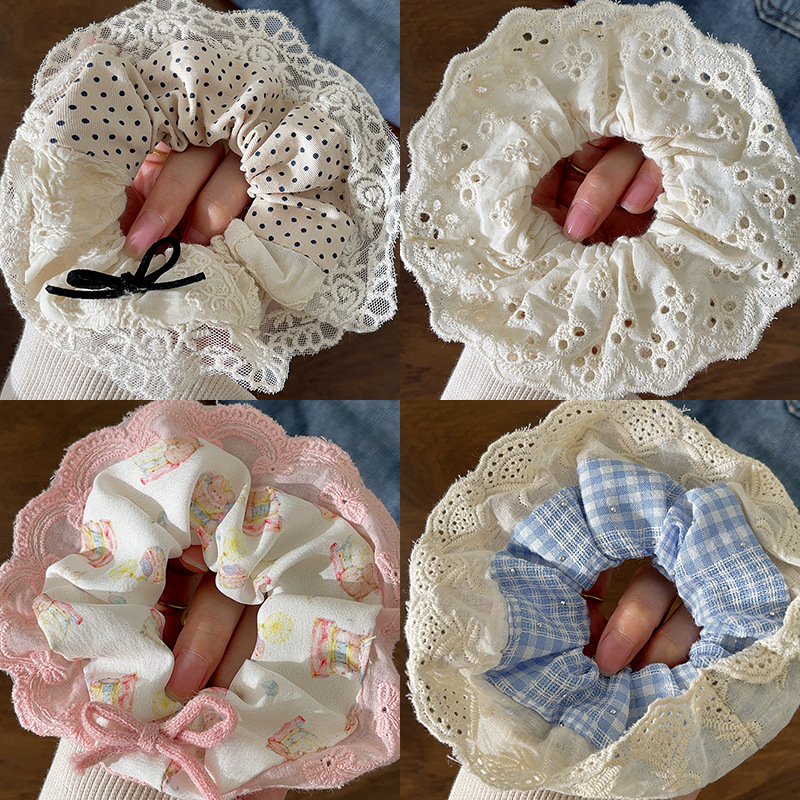 Spring and Summer hair band Collection: Cute trendy hair bands, feminine lace trim hair accessories, sweet and fresh large intestine hair bands pic 17