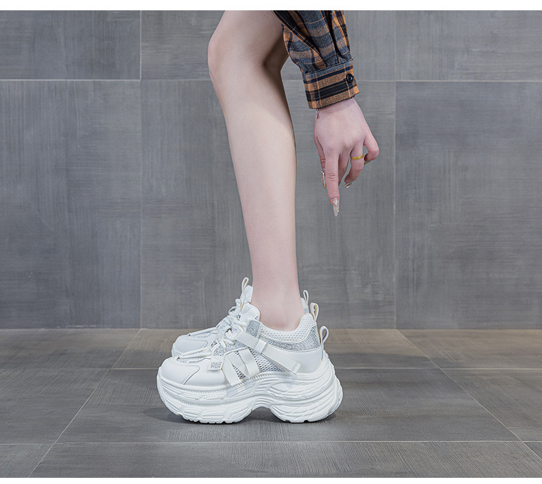 厚底网红时尚老爹鞋女2025新款休闲百搭内增高轻便小个子运动潮鞋详情45