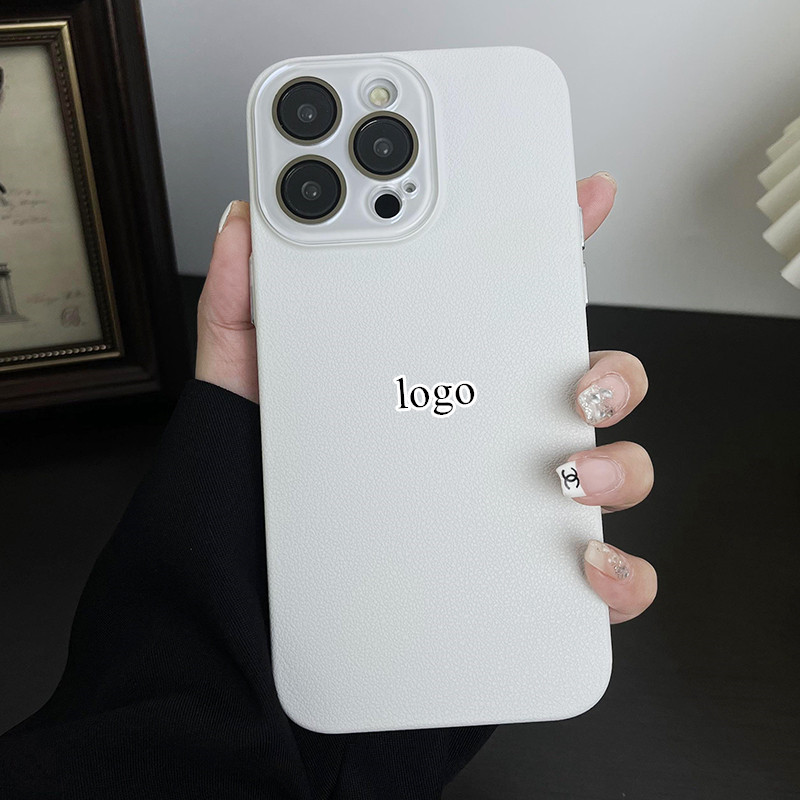 Crystal lens protection is suitable for Apple 15Promax phone case with lychee pattern, PC hard case, iPhone14 lens film scratch-resistant pic 19