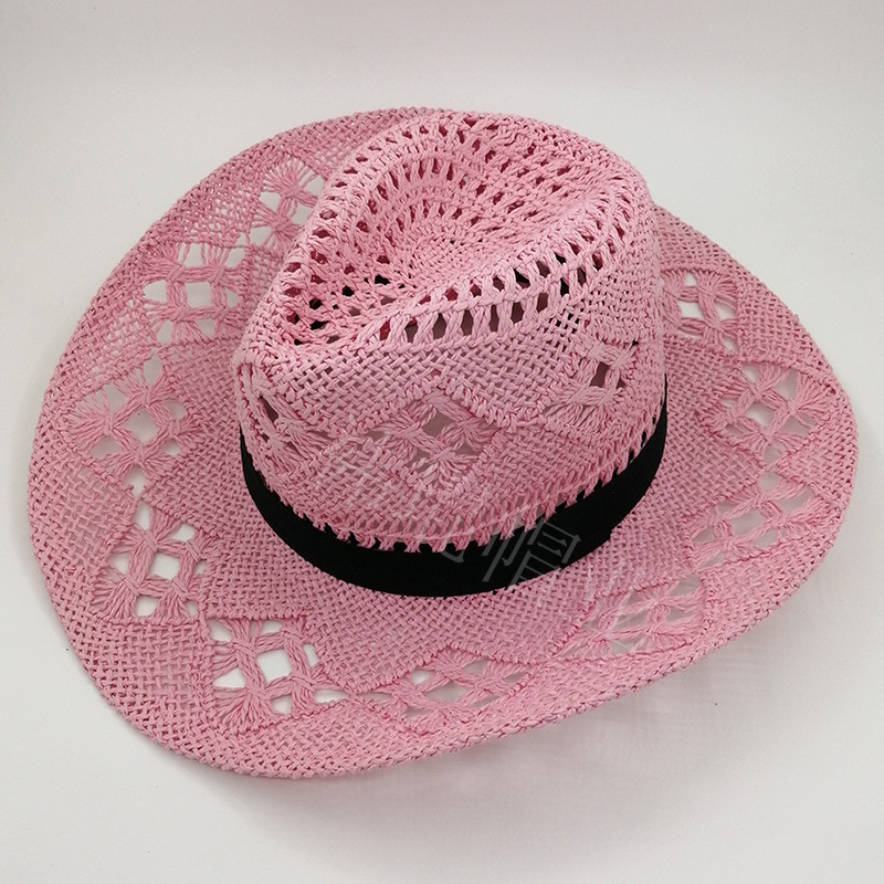 2023 New style denim hat for women, hollowed-out and foldable papyrus, Western denim hat, European and American cross-border trade straw hat pic 39